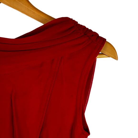 Tadashi Womens Red Cowl Neck Open Back Sleeveless Bodycon Long Dress Size S - Picture 4 of 16